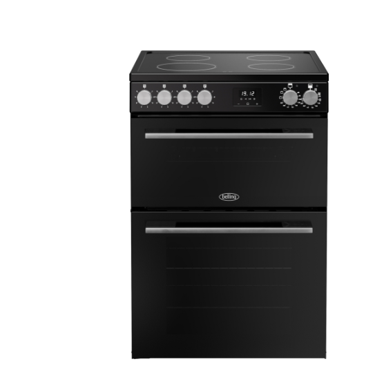 Belling Black Fsa Vision 60Ei Induction Electric Cooker With Double Oven