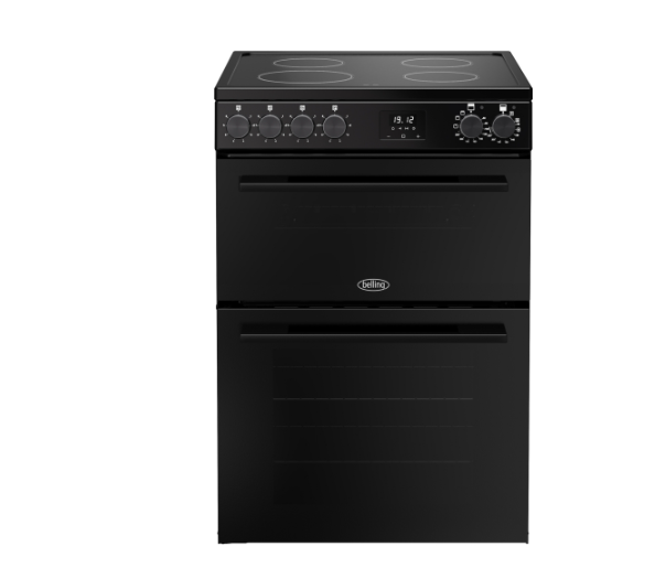 Belling Black Prov Bel Fsa Vision 60Ei Induction Electric Cooker With Double Oven,