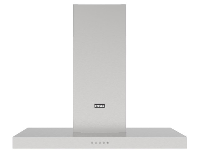 Stoves Light Sterling 100T Stainless Steel 100Cm Chimney Cooker Hood, A+ Rated
