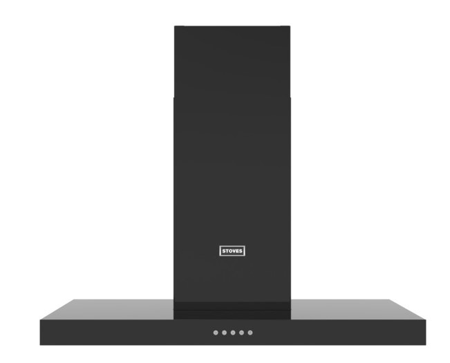 Stoves Black Sterling 100T 100Cm Chimney Cooker Hood A+ Rated
