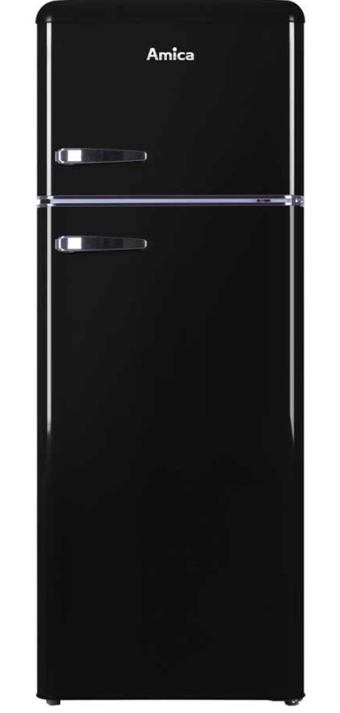 Amica Black Fdr2213b 55Cm Freestanding Static 30/70 Double Door