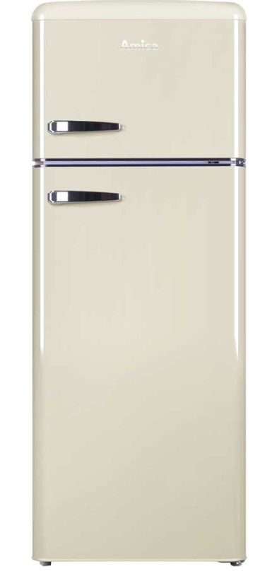 Amica Cream Fdr2213c 55Cm Freestanding Static 30/70 Double Door