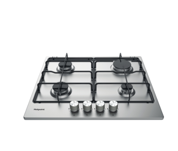 Hotpoint Hoppoint 60Cm Flame Control Gas On Metal Hob - Stainless Steel