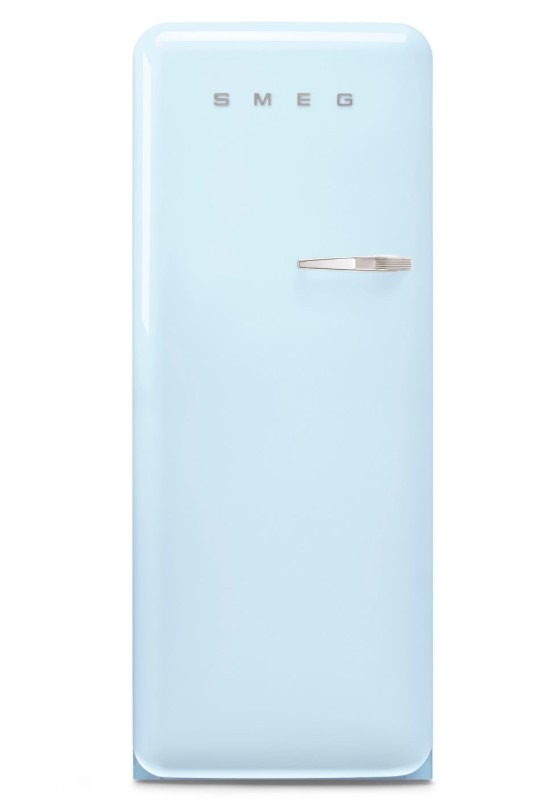 Smeg Blue 244 Litre Fifties Style Left Hand Hinge Freestanding Fridge With Ice Box - Pastel