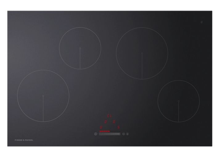Fisher & Paykel Black Ci804ctb1 80Cm 4 Zone Induction Hob - Glass