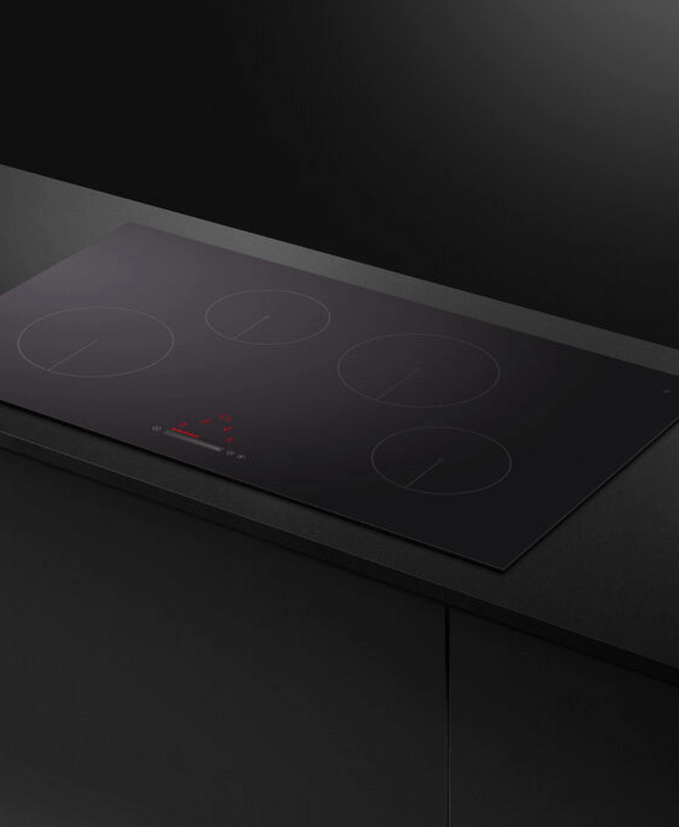 Fisher & Paykel Black Ci904ctb1 90Cm 4 Zone Induction Hob Glass