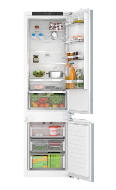 Bosch Series 4 Built-In Fridge-Freezer With Freezer At Bottom 193.5 X 55.8 Cm Flat Hinge Kin96vfd0g