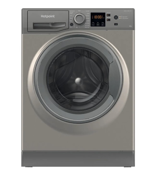 Hotpoint Nswm1046gguk Freestanding 10Kg 1400Rpm Anti-Stain Washing Machine In Graphite