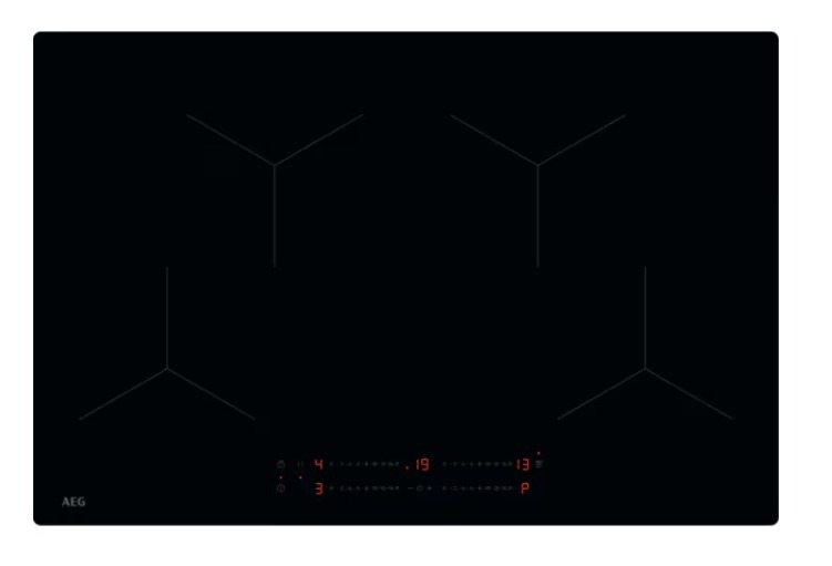 Aeg Black So84ia0sib 80Cm 4 Zone Induction Hob