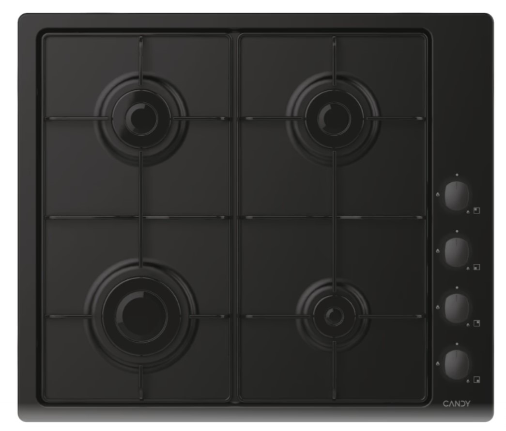 Candy Black Chw6lbb 60Cm 4 Burner Gas Hob,