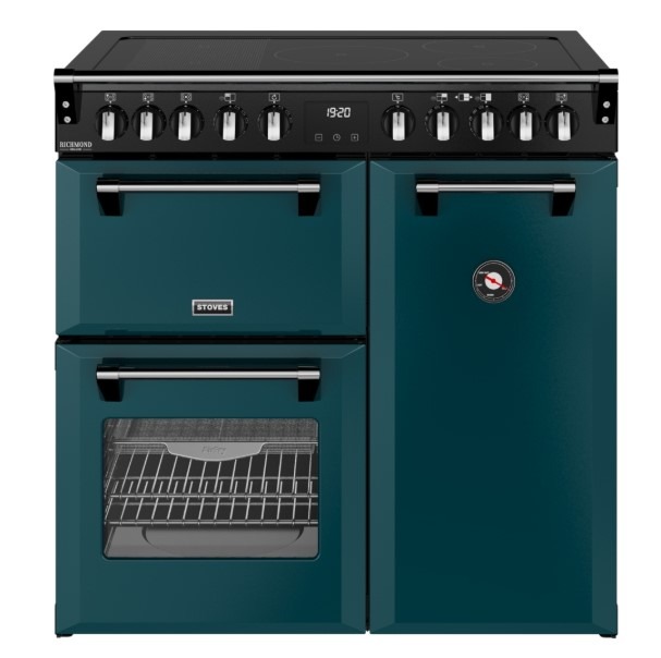 Stoves Green 444412013 Richmond Deluxe 90Cm Induction Range Cooker - Deep Marine