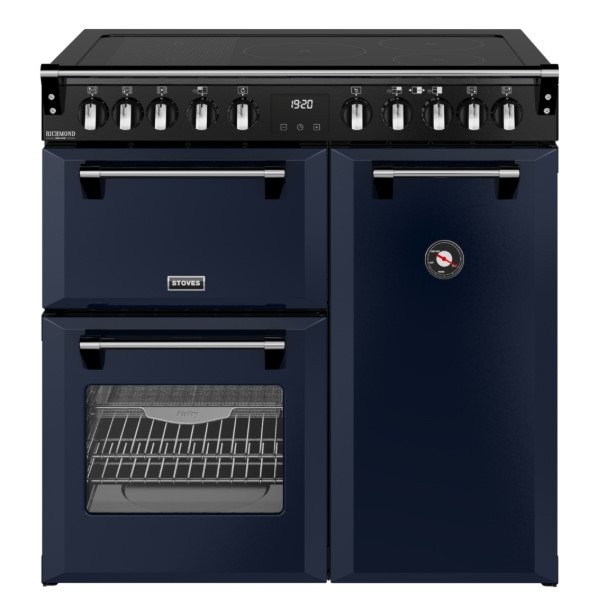 Stoves Blue 444412012 Richmond Deluxe 90Cm Induction Range Cooker - Midnight