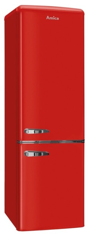 Amica Red Fkr29653r 55Cm Freestanding Static 60/40 Fridge Freezer