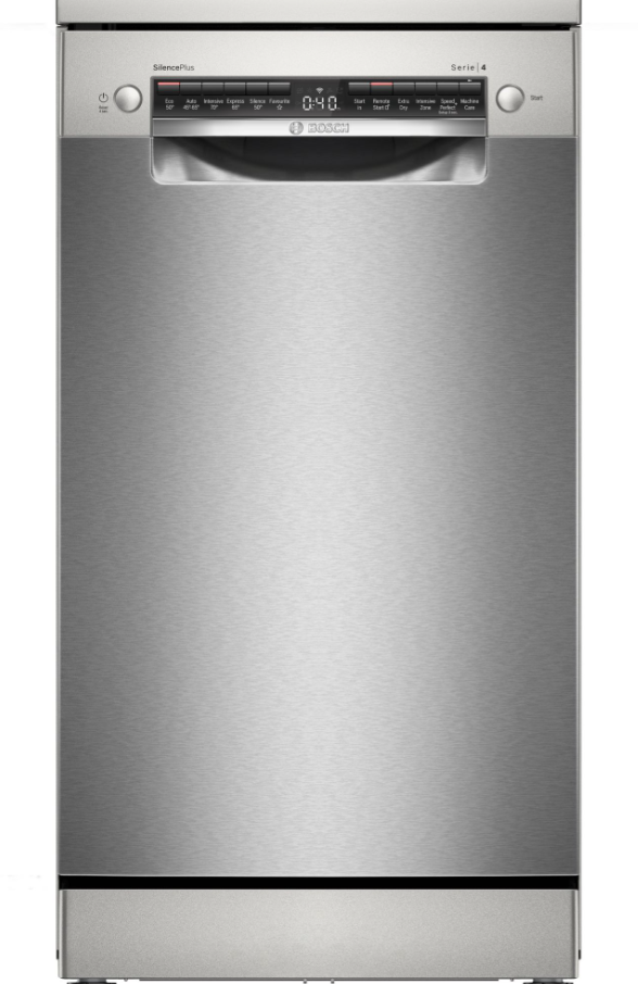 Bosch Series 4, Free-Standing Dishwasher, 45 Cm, Brushed Steel Anti-Fingerprint Sps4hmi14g