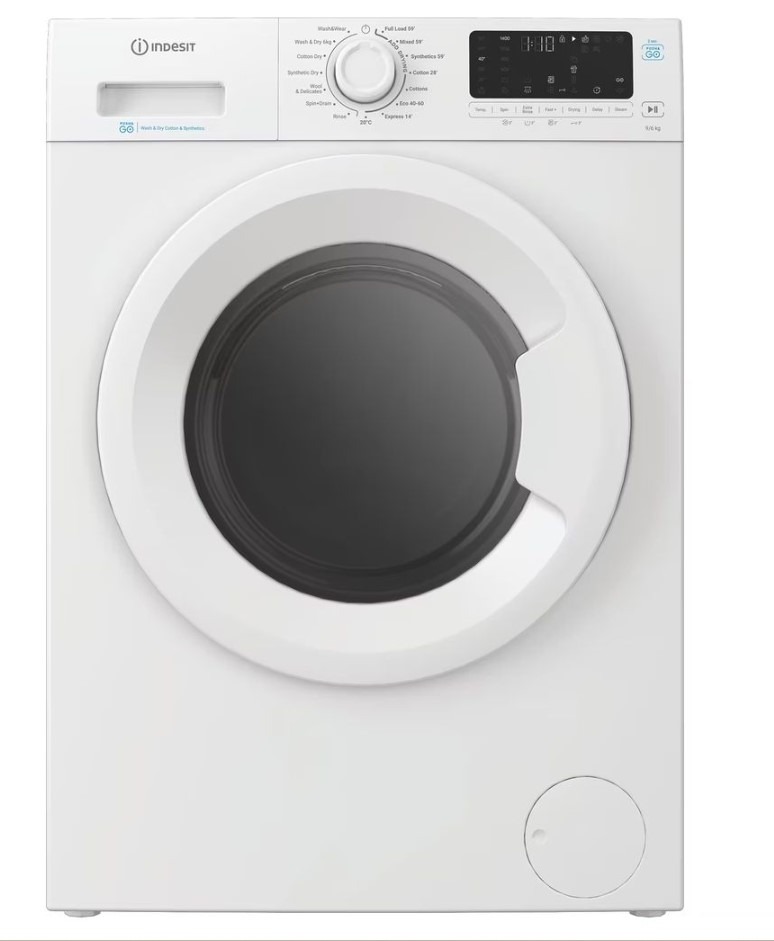 Indesit White Idp 9646 Push&Go Uk 9Kg / 6Kg Washer Dryer With 1400 Rpm - D Rated