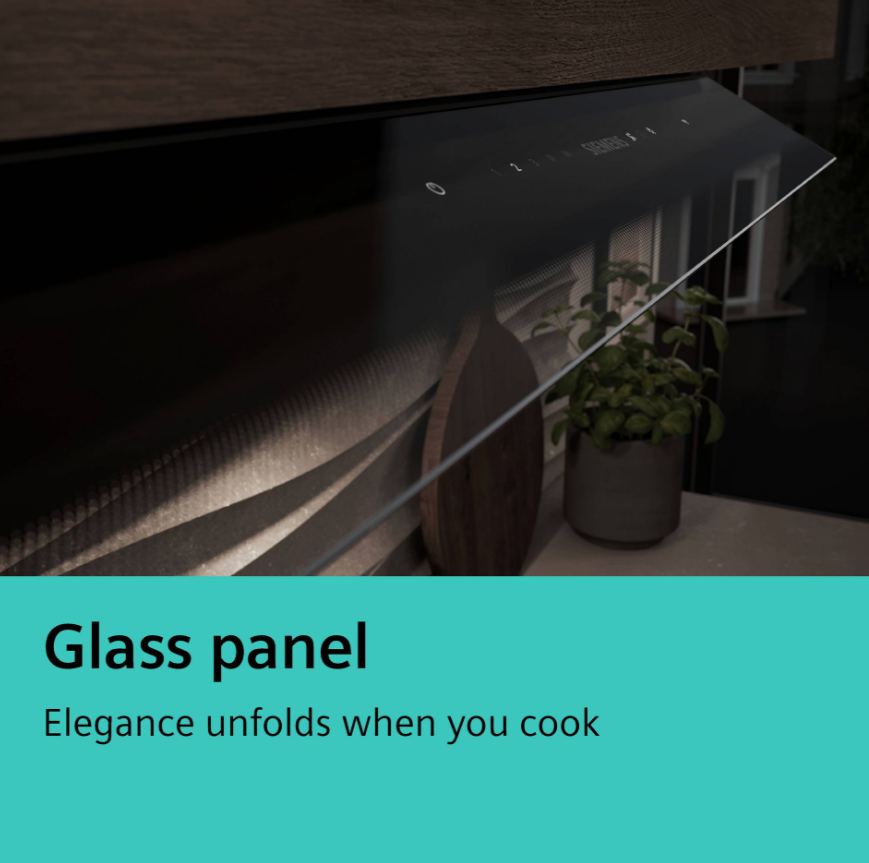 Siemens Black Iq700, Integrated Design Hood, 80 Cm, Clear Glass Printed, Matt Lj88bet60b
