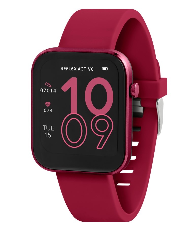Reflex Active Ra12-2158 Series 12 Berry Strap Smart Watch - Berry