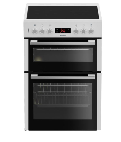 Blomberg White Hkn65w 60Cm Electric Double Oven With Ceramic Hob