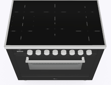 Ilve Roma Pi096we3mg 90Cm Wide Graphite Induction Freestanding Range Cooker