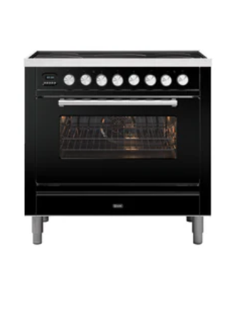 Ilve Black Roma 90 Single Induction Pi096we3/Bk Range Cooker