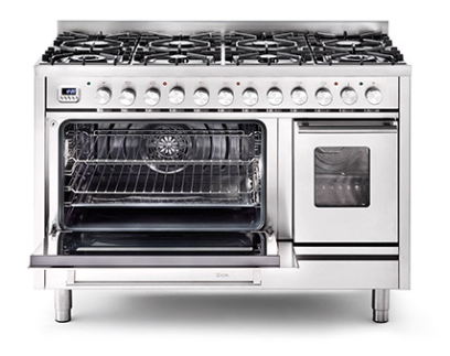 Ilve White Roma 120Cm Twin 90 / 30 7 Gas Burners