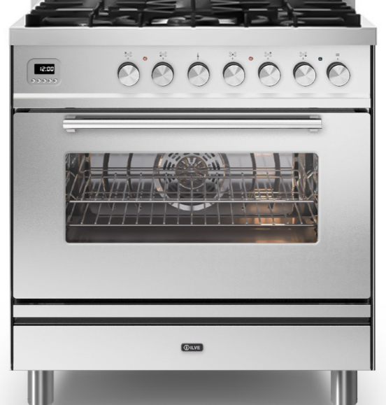 Ilve White Roma 80Cm Single 80 5 Gas Burners