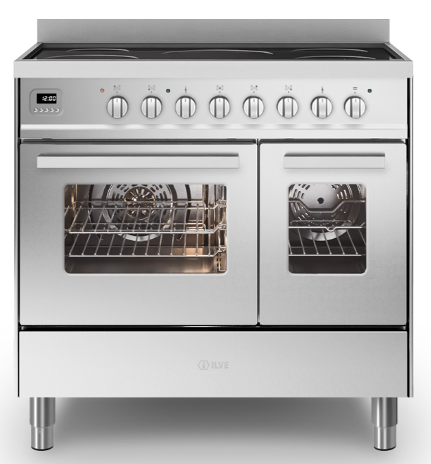 Ilve Torino 90Cm Twin 60/30 5 Zone Induction Stainless Steel