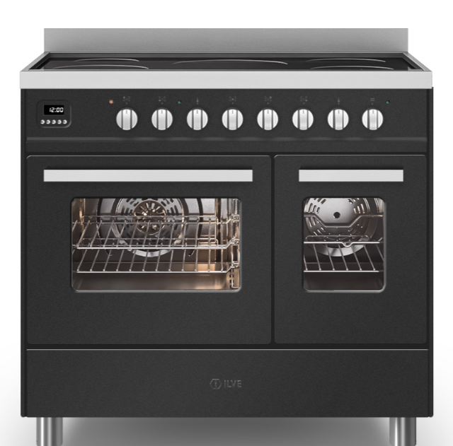 Ilve Torino 90Cm Twin 60/30 5 Zone Induction Matt Graphite Range Cooker