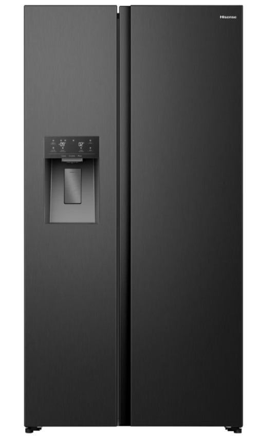 Hisense Black Rs5p528stbe American Style Fridge Freezer Ice & Water Non Plumbed
