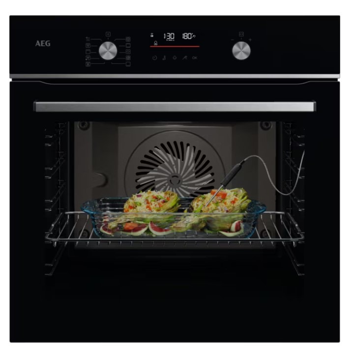 Aeg Black/Golden Ga5cb501ab 5000 Surroundcook With Steambake Catalytic Partial/ Aqua Clean Built-In Oven