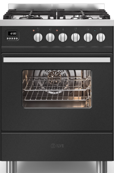 Ilve Torino 60Cm Single 60 4 Gas Burners Matt Graphite