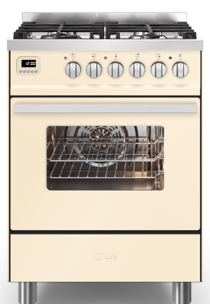 Ilve White Torino 60Cm Single 60 4 Gas Burners Antique