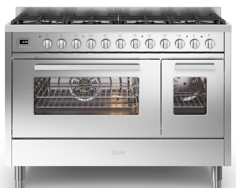 Ilve Torino 120Cm Twin 90/30 8 Burners Stainless Steel