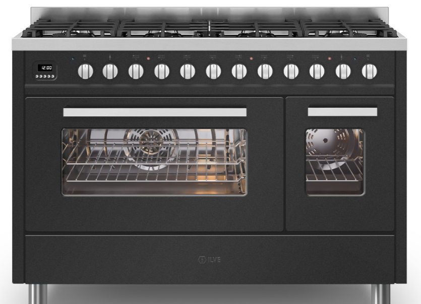 Ilve Torino 120Cm Twin 90/30 8 Burners Matt Graphite
