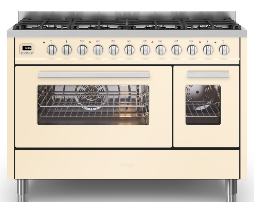 Ilve White Torino 120Cm Twin 90/30 8 Burners Antique