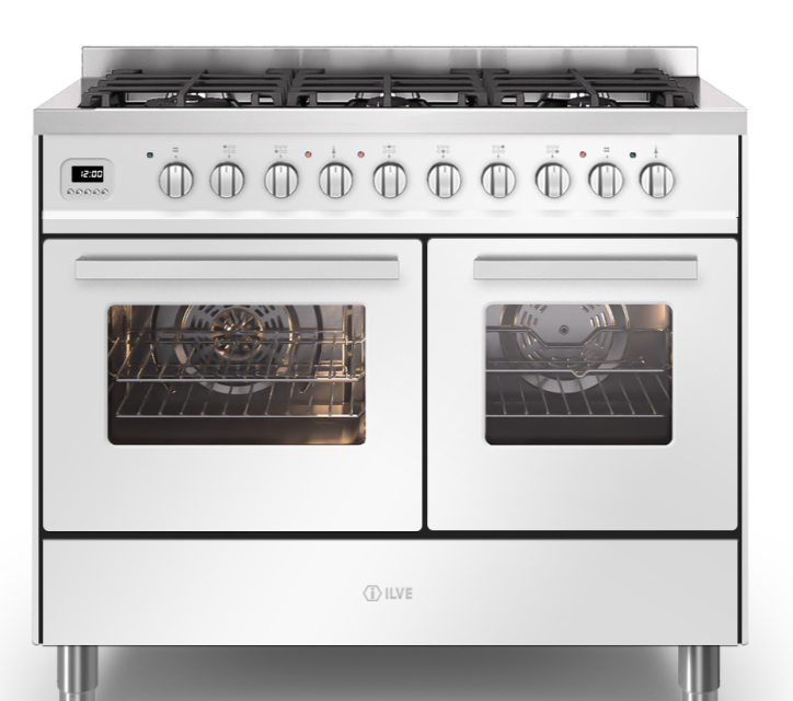 Ilve White Torino 100Cm Twin 60/40 6 Burners