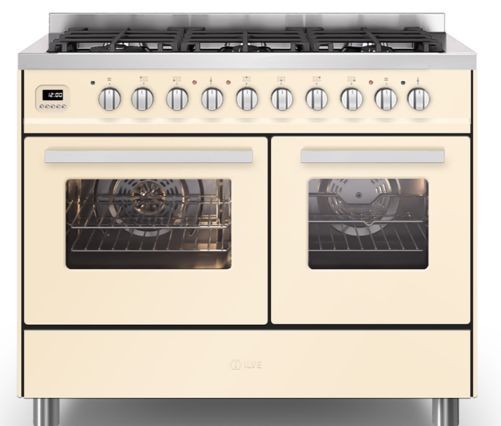 Ilve White Torino 100Cm Twin 60/40 6 Burners Antique