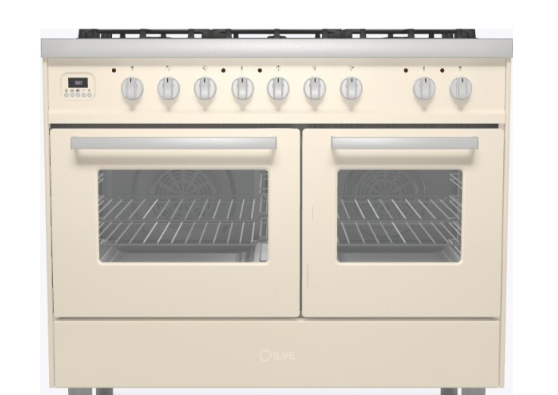 Ilve White Torino 100Cm Twin 60/40 5 Burners Antique
