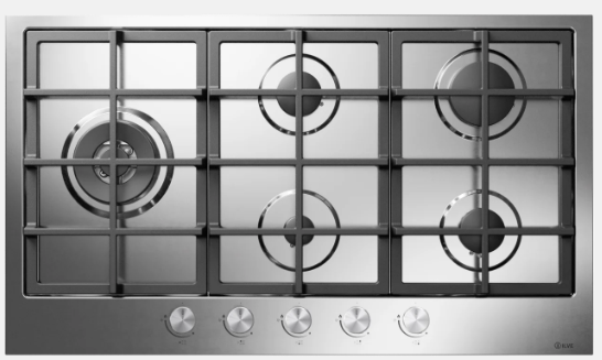 Ilve Torino 90Cm Gas Hob 5 Burners Stainless Steel
