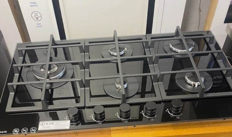 Ilve Torino 90Cm Gas Hob 5 Burners Matt Graphite