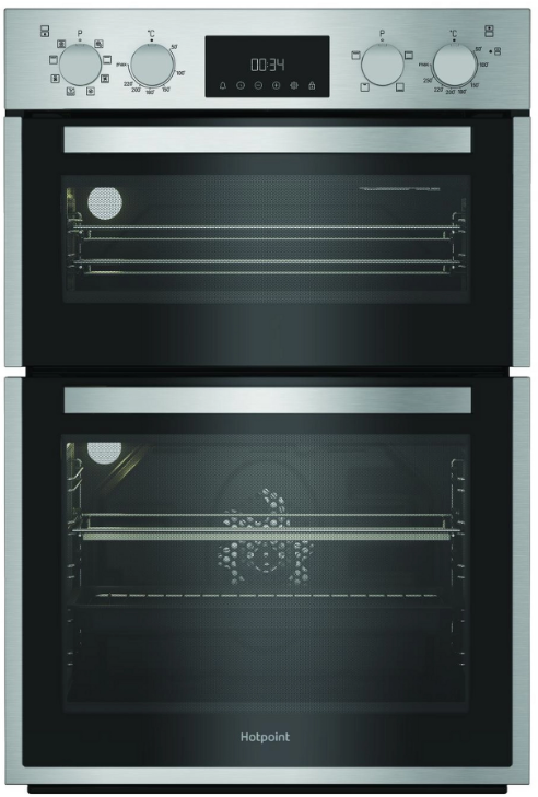 Hotpoint Dih82dix 59.4Cm Built In Electric Double Oven - Stainless Steel