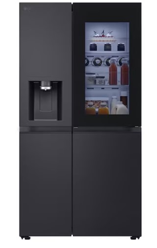 Lg Black 628L Instaview™ American Style Fridge Freezer, Gsxe80evbe