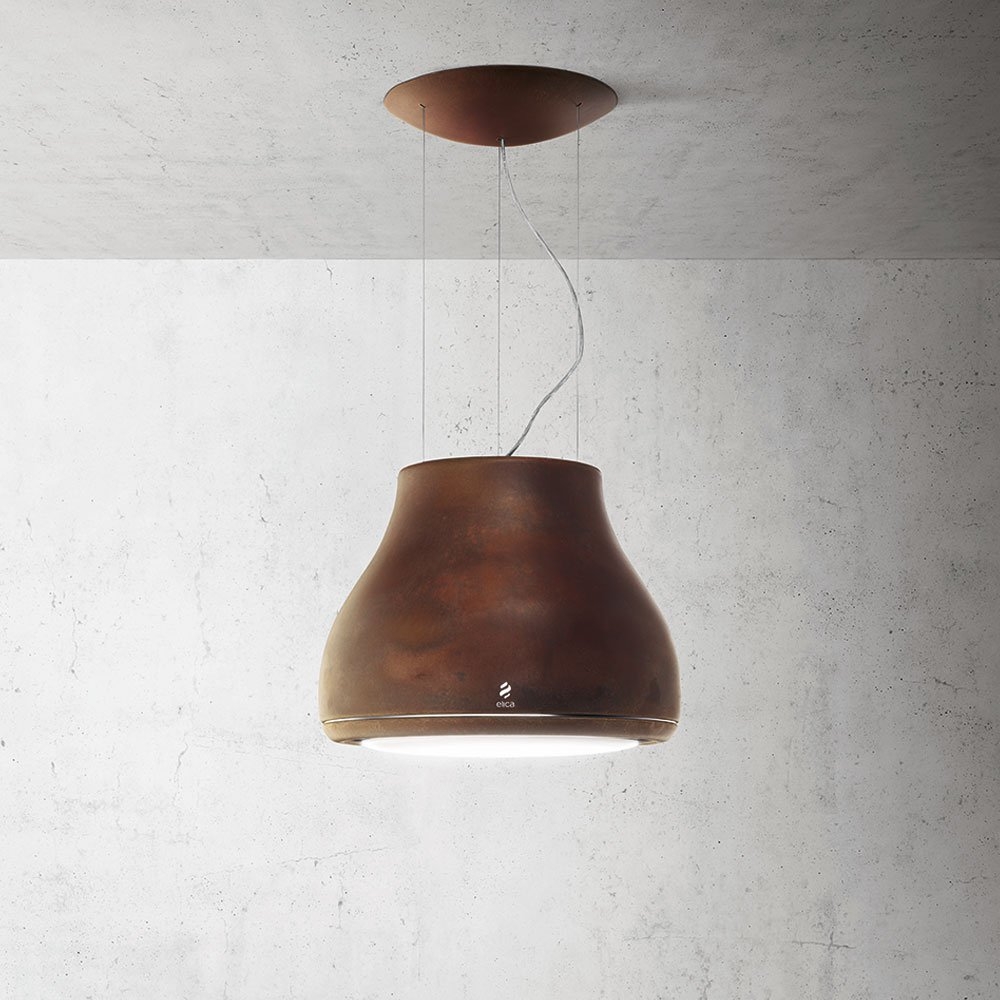 Elica Light Shining Rust Island Hood