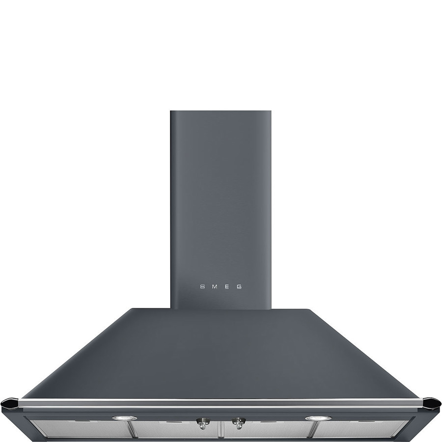 Smeg Grey Kt110gre Victoria 110Cm Chimney Hood Slate