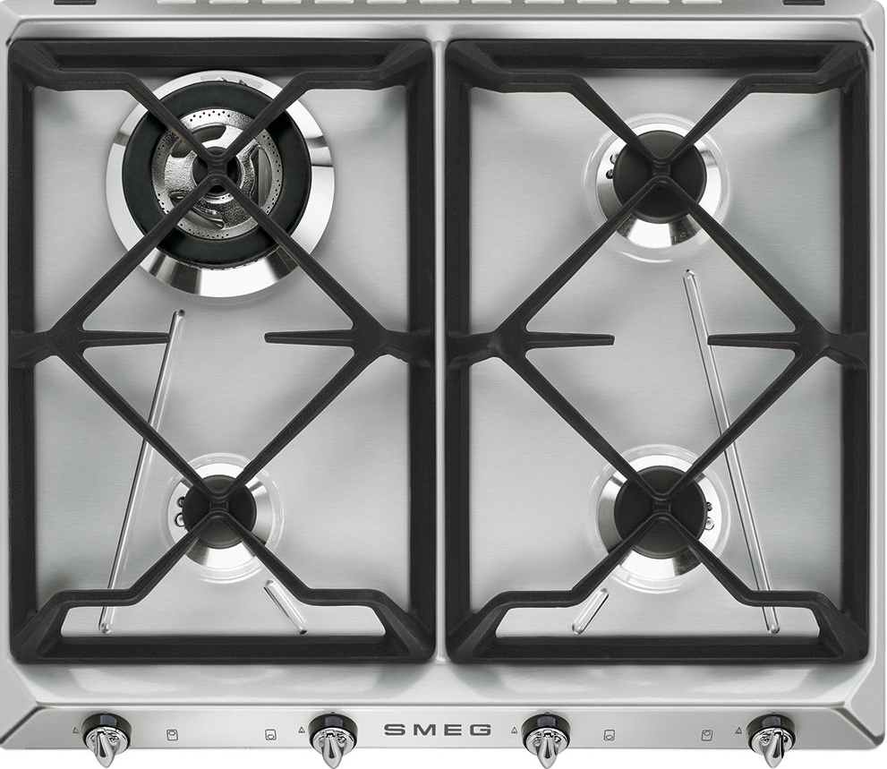Smeg Sr964xgh 60Cm Victoria Traditional Gas Hob Stainless Steel