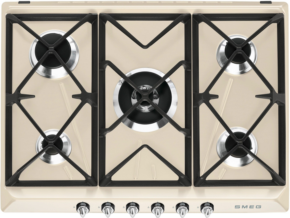 Smeg Cream Sr975pgh 69Cm Victoria Traditional Gas Hob