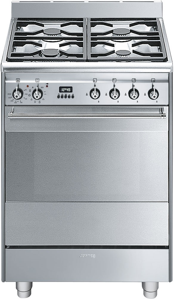 Smeg Suk61px8 60Cm Concert Cooker With Pyrolitic Oven Stainless Steel