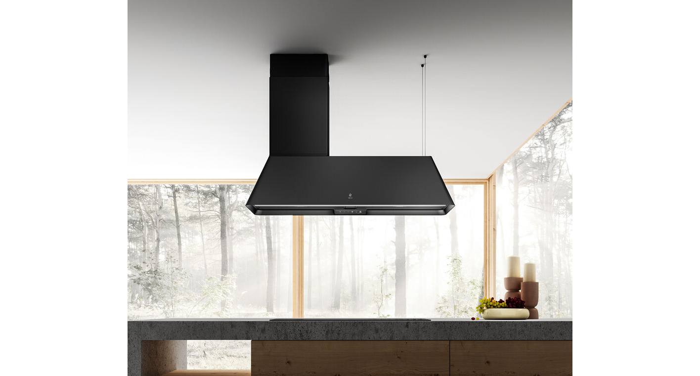 Elica Black Ikona-Maxxi Ceiling Mounted Hood