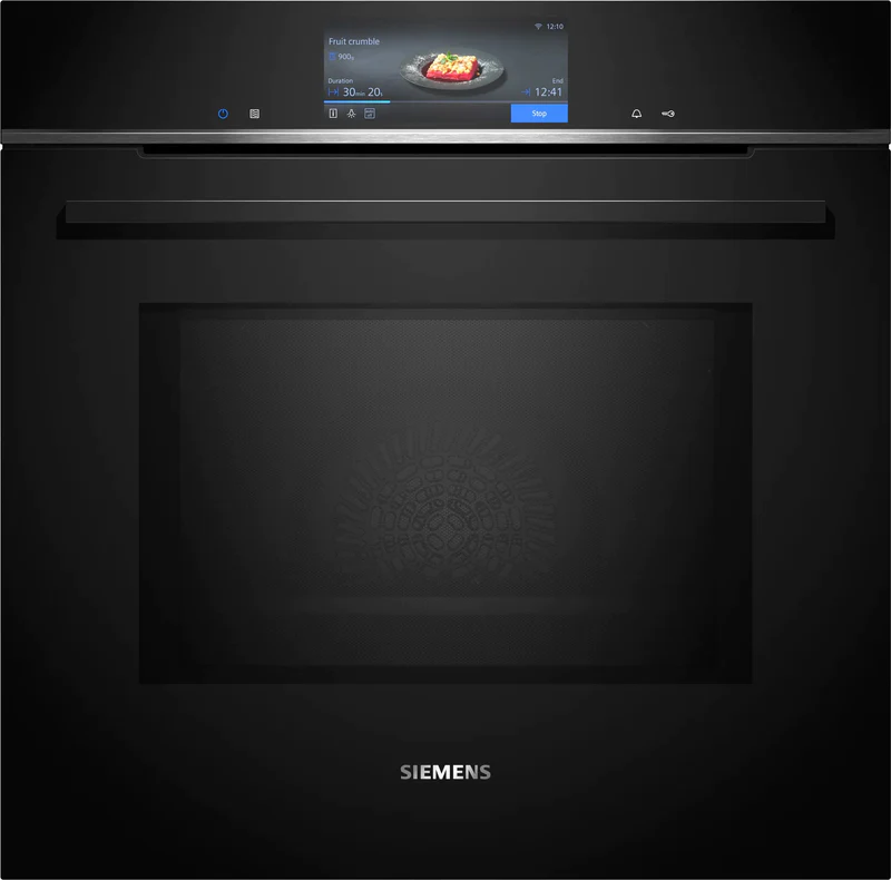 Siemens Black Hm778gmb1b Built-In Electric Single Oven With Microwave Function