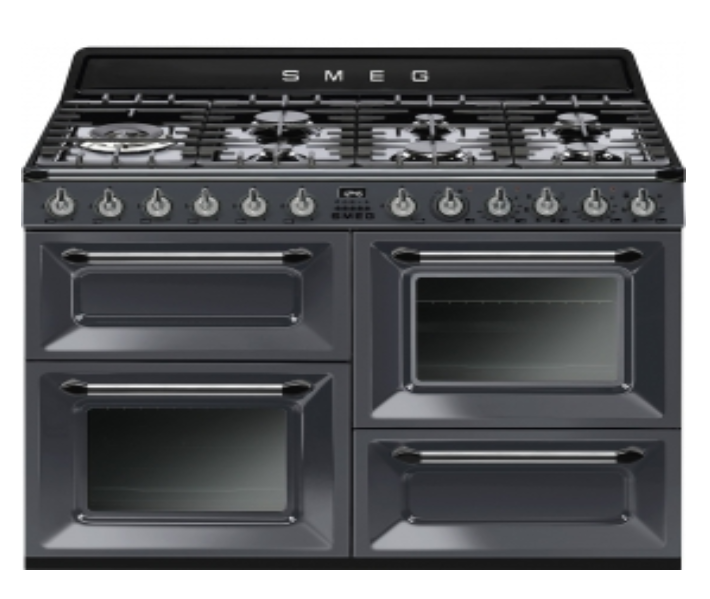 Smeg Victoria TR4110GR Dual Fuel Range Cooker - 110cm - Graphite - 7 Burner Gas Hob - Image 6